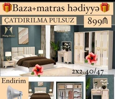 трюмо: İkinəfərlik çarpayı, Termo, Dolab, 2 tumba, Azərbaycan, Yeni — 5