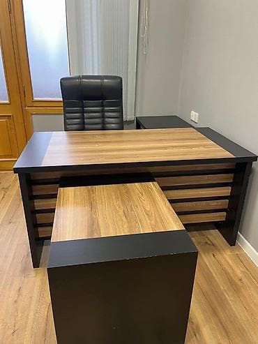 karta: Ofis masaları dəsti - Menecer üçün L‑şəkilli iş masası: geniş iş — 1