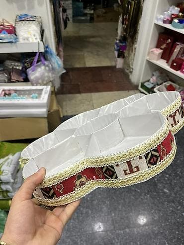 kobalt qab: Süfrə üçün bölməli servis qaba - Forması: dairəvi, bir tərəfində — 2