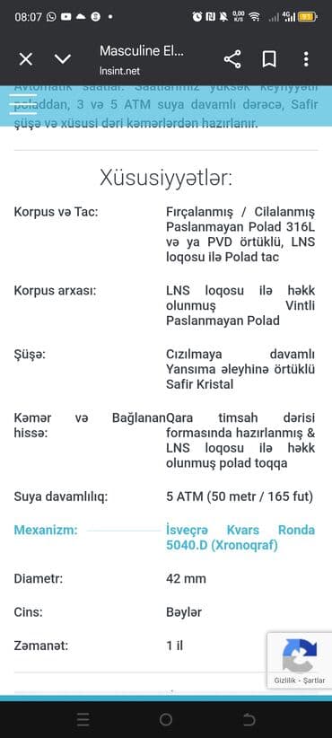 gümüş qolbaqlar kişi üçün: Yeni, Qol saatı, rəng - Qara — 6