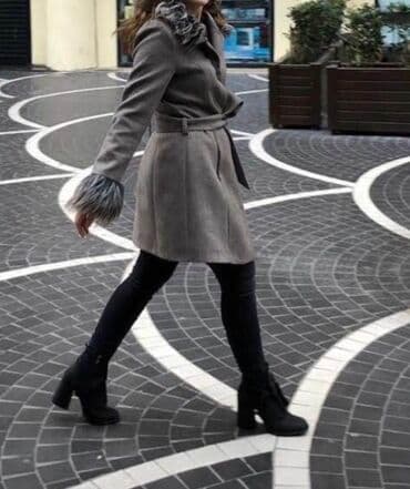 kəsilmiş əl şəkilləri: Palto, S, rəng - Boz — 1