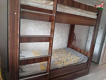 Для девочки и мальчика, Кровать, С матрасом, С выдвижными ящиками, Дерево