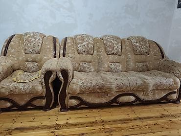 klasik divan: Klassik üslubda yumşaq mebel dəsti - Tərkib: 3 nəfərlik böyük divan + — 2
