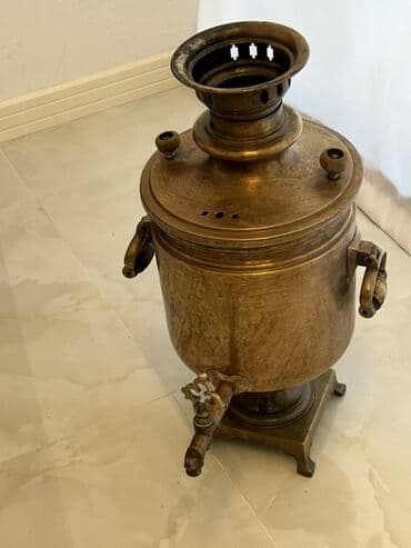 mis samovar: İşlənmiş Od Samovar, 10 l, Pulsuz çatdırılma, Ünvandan götürmə — 5