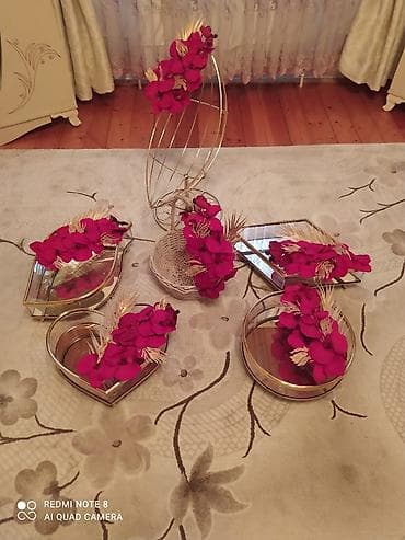 gundelik maşınlar: Şirniyyat vitrin qutuları və hədiyyə səbətləri üçün dekorativ set - — 9