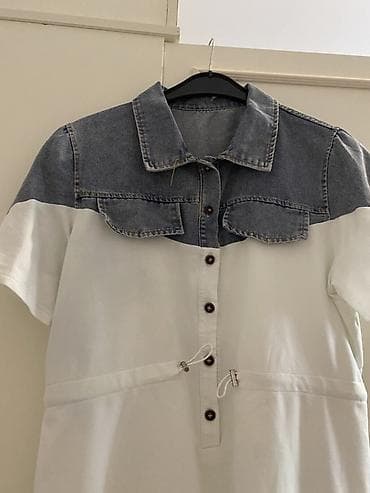 Qadın donu – denim və pambıq kombinli - Üst hissə: mavi cins (denim) — 1