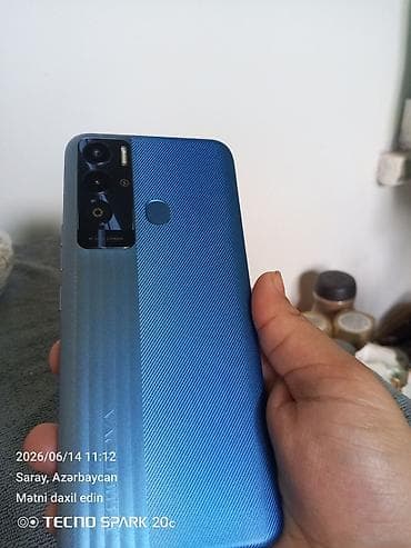 bk 2000 kondisioner: Tecno Spark 20C, 8 GB, rəng - Mavi, Barmaq izi — 2