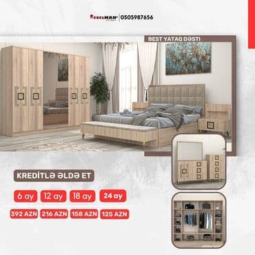 avanqart mebeller: Yeni yataq dəstləri KREDİTLƏ Yeni model ecazkar yataq dəstləri tək — 15