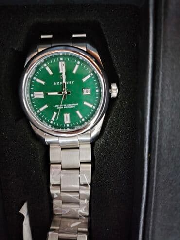 saat gumuş: Qol saatı, rəng - Yaşıl — 1