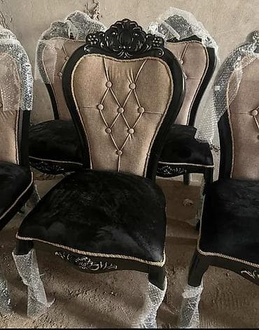 Mətbəx üçün, Qatlanmayan, rəng - Qara Stul