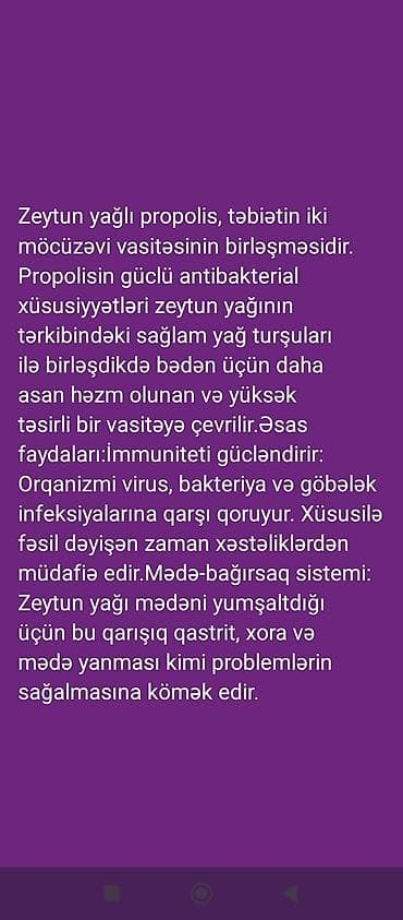 Məhsul fitoterapevt tərəfindən hazirlanıb. Propolisli zeytun yağı — 2
