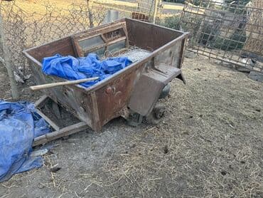 lapet qoşqu: Yük daşımaq üçün nəzərdə tutulmuş metal kuzalı qoşqu. Paslı görünüşə — 3