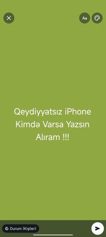 az avto: Qeydiyyatsız iPhone alınır. Axtarış: qeydiyyatsız (IMEI qeydiyyatı — 1