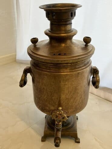 işlənmiş samovarlar: İşlənmiş Od Samovar, 10 l, Pulsuz çatdırılma — 12