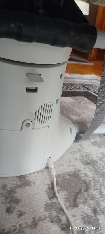 qiz resmi: Uşaq üçün elektrikli beşik/sallanacaq kreslo - Yumşaq matrast və baş — 5