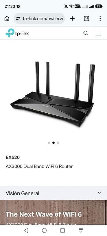 veten komputer: TP-Link EX520 – AX3000 Dual Band WiFi 6 router - WiFi 6 texnologiyası — 3
