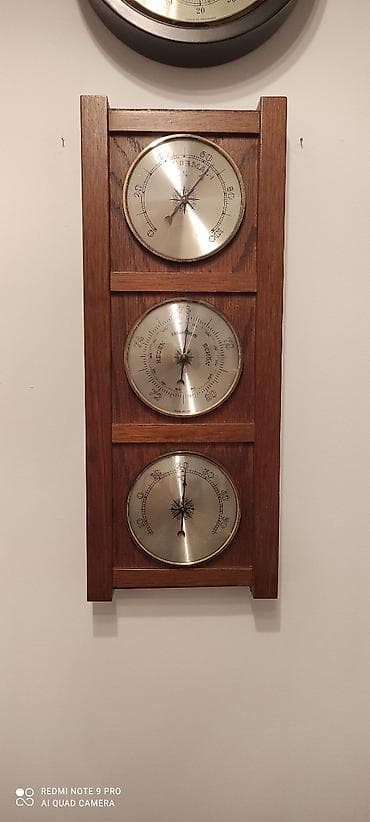 Divar üçün analoq hava stansiyası – 3 göstəricili - Üç cihaz bir