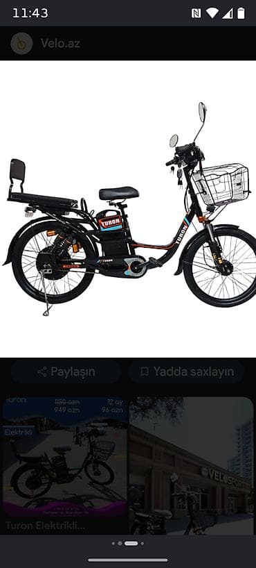 aurus bike: TURON elektrik velosipedinin çıxarıla bilən akkumulyatoru 15km məsafə — 3