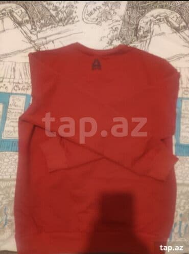 зеленые мужские спортивные костюмы: Мужская толстовка, Reebok, M, цвет - Красный — 2