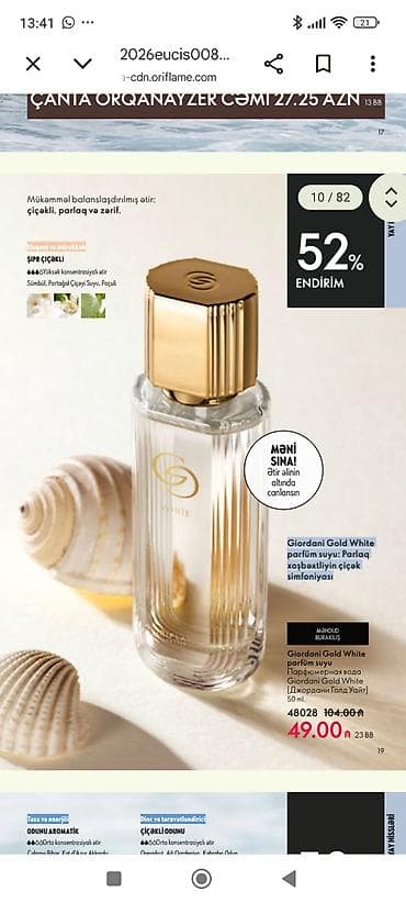 apple watch 7 series: Giordani Gold White parfum suyu – 50 ml - Notalar: sümbül, portağal — 1