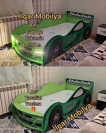 Yeni, Sifariş ilə, Maşın-çarpayı, Matrassız, Siyirməsiz