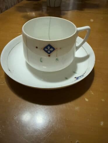 first class cay qiymeti: Çay dəsti, rəng - Ağ, Farfor, SSRİ — 3