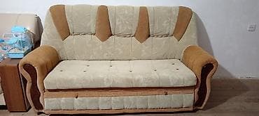 Üç nəfərlik yumşaq divan - Dizayn: Bej və açıq qəhvəyi rənglərin