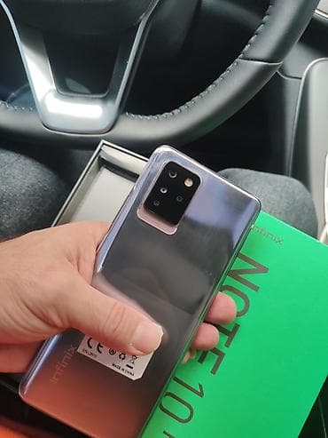 telefon şekilleri: Infinix Note 10 Pro, 256 GB, rəng - Gümüşü, Sensor — 3