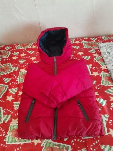 Dəstlər: Uşaq geyim dəsti - Qışlıq qalın kapüşonlu gödəkçə: parlaq qırmızı — 1