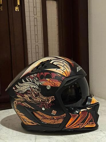 Axxis tam üzlü moto dəbilqə – “Oni” seriyası, Dragon temalı dizayn -