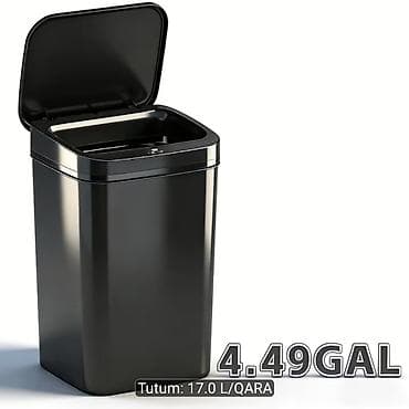 pse 4: 17 litr tutumlu zibil qutusu sensor qapaqli təqdim olunur. uzerinde — 2