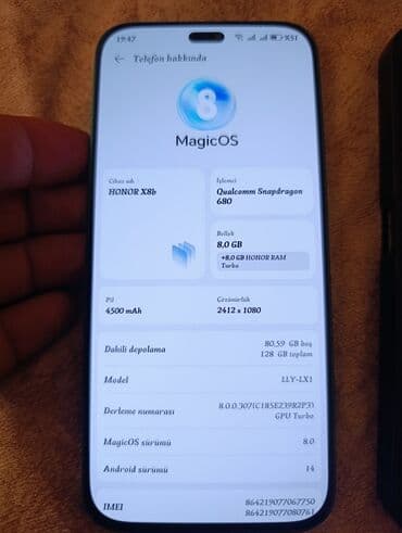 honor 30 pro plus qiymeti: Honor X8b, 128 GB, rəng - Yaşıl — 1