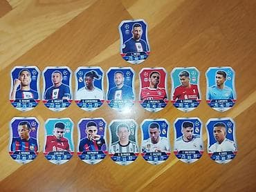 messi imzalı forma: Panini/Topps üslubunda UEFA Çempionlar Liqası temalı futbol kartları — 1