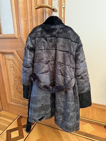 fehle geyimi: ZUZZA Fashion qadın kürkü - Rəng: tünd boz/şaftalı tonlarında ombre — 3