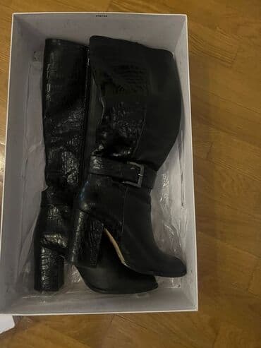 əsgər çəkməsi: Paoletti qadın çəkmələri - Rəng: qara - Material: hamar təmiz dəri — 3