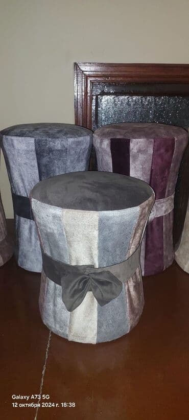 stul işlənmiş: Pufik oturacaq, Nabuk, Kredit yoxdur, Ödənişli çatdırılma — 7