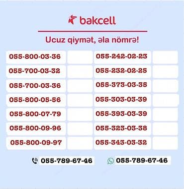 Nömrə: ( 055 ) lalafo.az -da Nömrə: ( 055 )