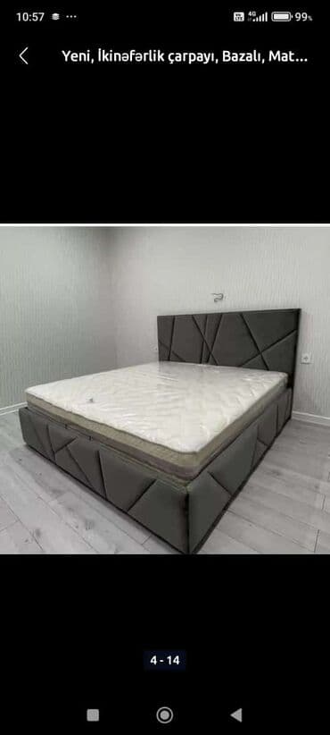 2 mərtəbəli carpayi: İkinəfərlik çarpayı, Bazalı, Matras ilə — 2