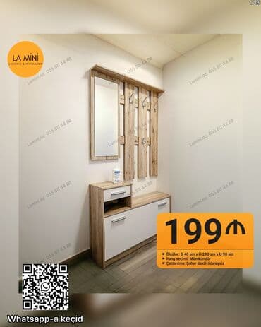 metbex dolablari: Düz dolab, Dəhliz dolabı — 1