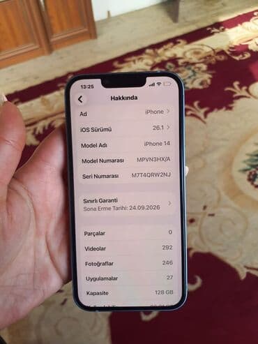 ayfon x8: IPhone 14, 128 GB, Mavi, Face ID — 5