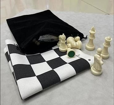 gitara ucuz: Şahmat dəsti. Yenidi✅ Fiqurları lövhəni daşımaq üçün torbası var — 2