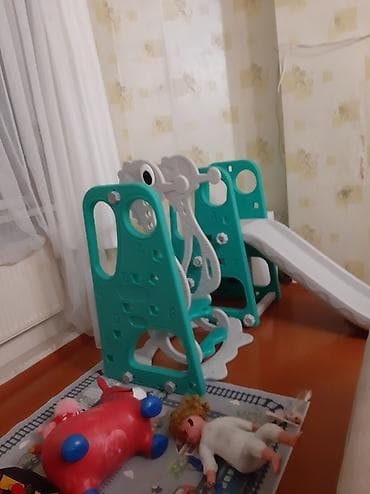 moon kombi: Uşaq üçün ev daxili oyun komplekti – slayd və yelləncəkli 2‑in‑1 — 3