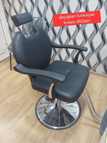 salon ucun canaq: Peşəkar salon kreslosu – “dəyişkən funksiyalı” model - Qara rəngli — 2