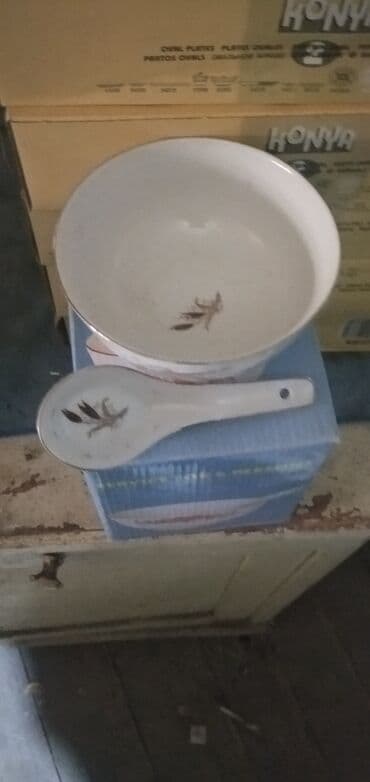 kafel və metlax: Boşqablar, rəng - Ağ, Farfor — 6