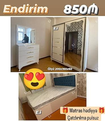 su ceni bak: İkinəfərlik çarpayı, Dolab, Yeni — 1