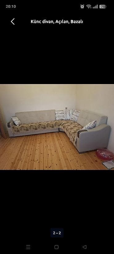 Künc divan, Açılan, Bazalı, Parça