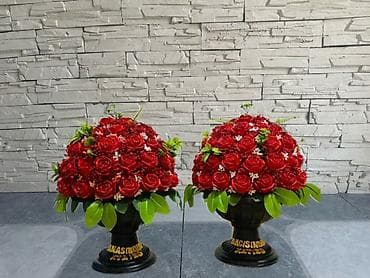 dekorativ sam agaclari: Məhsul: Süni gül kompozisiyaları (qəbirüstü və xatirə gülləri) — 3