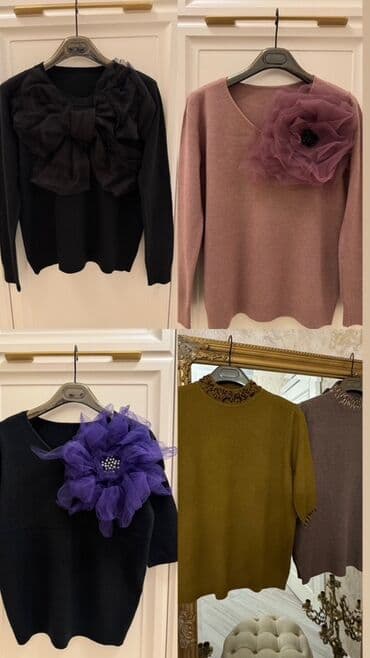 трикотажные женские кофты: Endirim!! Satişda 110 azn.Italya istehsalı. Hand made. 100% kaşmır — 4