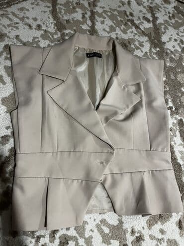 kürk jilet: Jilet, L, rəng - Bej — 2