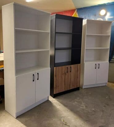 asan şəkillər: Kitab rəfi və şkaf kombinasiyası - Model: açıq rəfli üst hissə + iki — 1